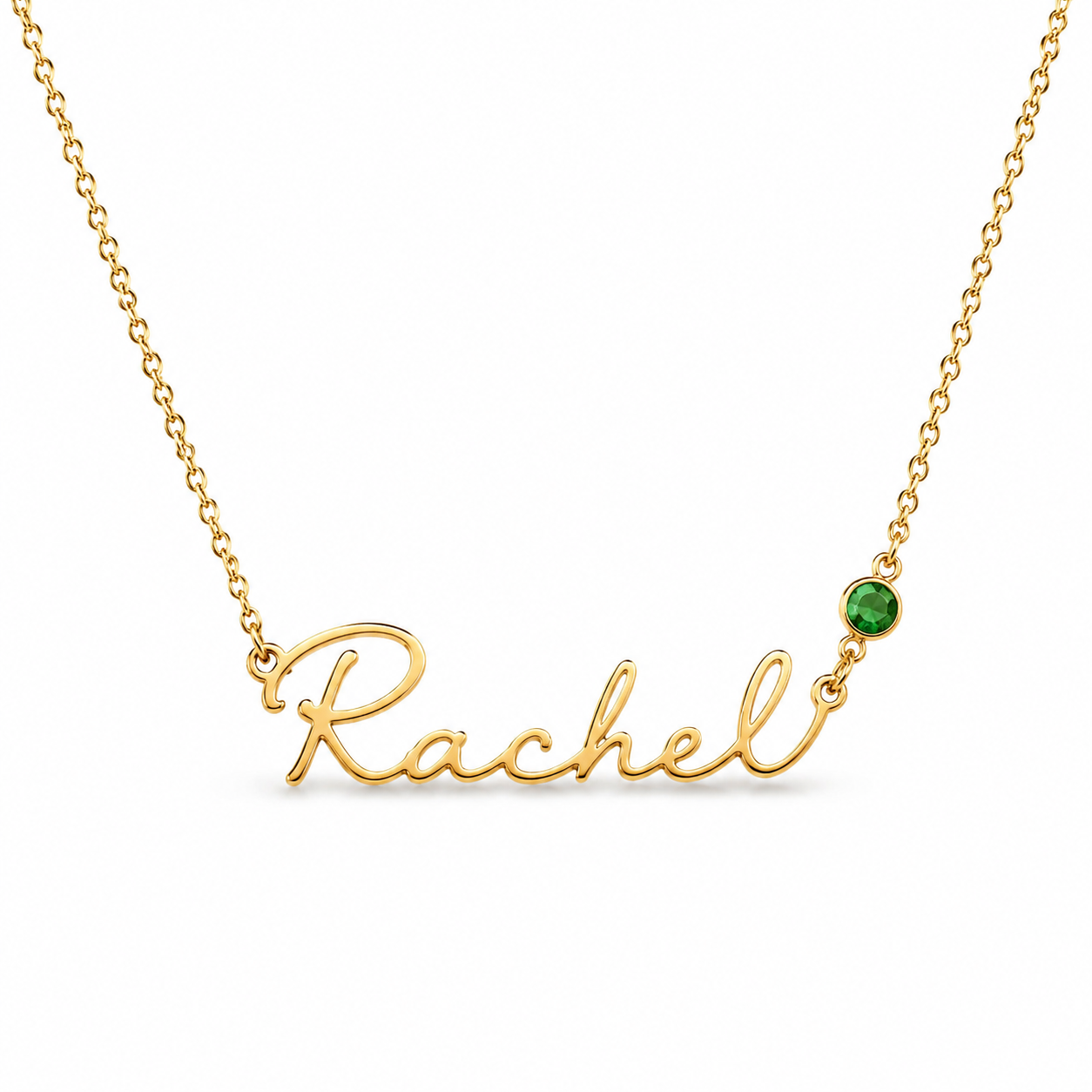 Custom Birthstone Name Necklace, Personalized Jewelry, Dainty Name Pendant Gold, Silver, Gift for Her, Birthday & Wedding Gift