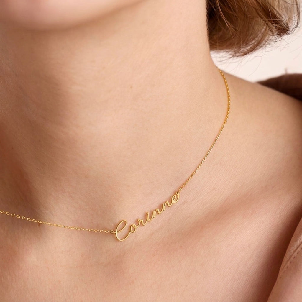 Personalized Signature Style Name Necklace | Dainty Custom Handmade Jewelry, Wedding & Anniversary Gift for Her