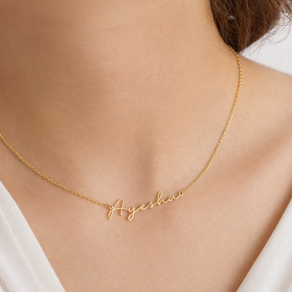Personalized Signature Style Name Necklace | Dainty Custom Handmade Jewelry, Wedding & Anniversary Gift for Her