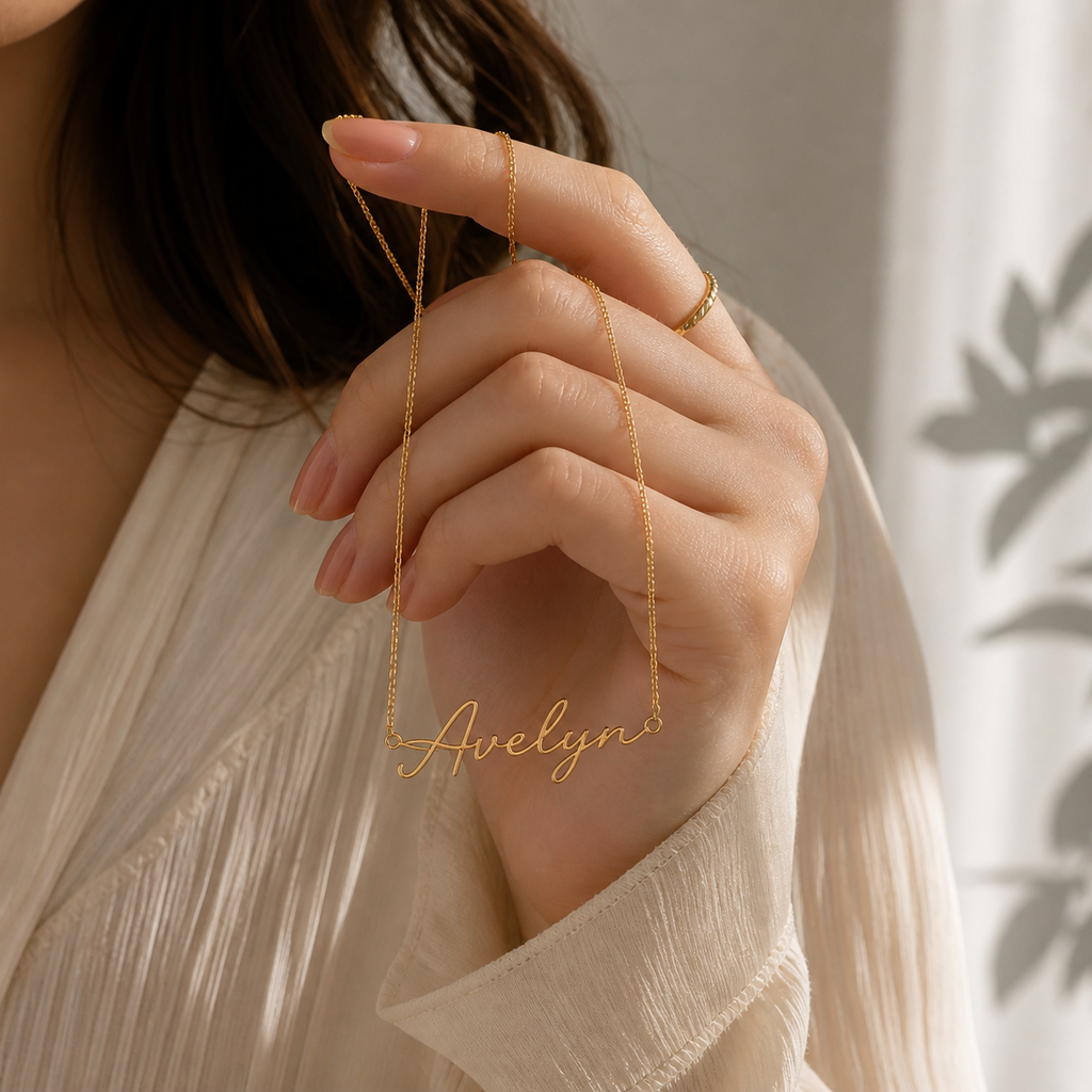 Personalized Signature Style Name Necklace | Dainty Custom Handmade Jewelry, Wedding & Anniversary Gift for Her