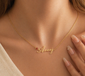 Custom Birthstone Name Necklace, Personalized Jewelry, Dainty Name Pendant Gold, Silver, Gift for Her, Birthday & Wedding Gift