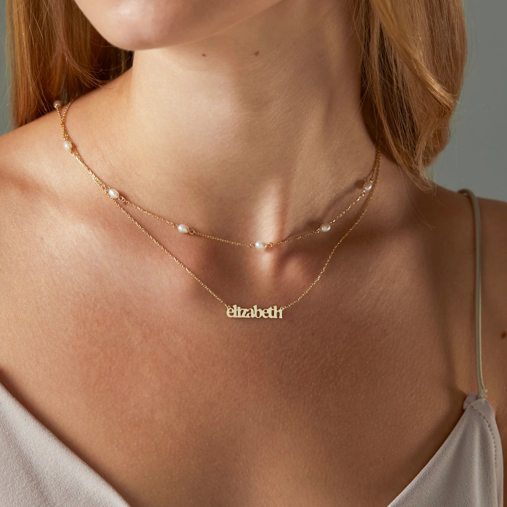 Personalized Custom Name Gold-Plated Necklace – Live Preview Design