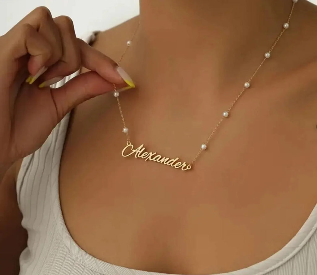 Personalized Custom Name Gold-Plated Necklace – Live Preview Design