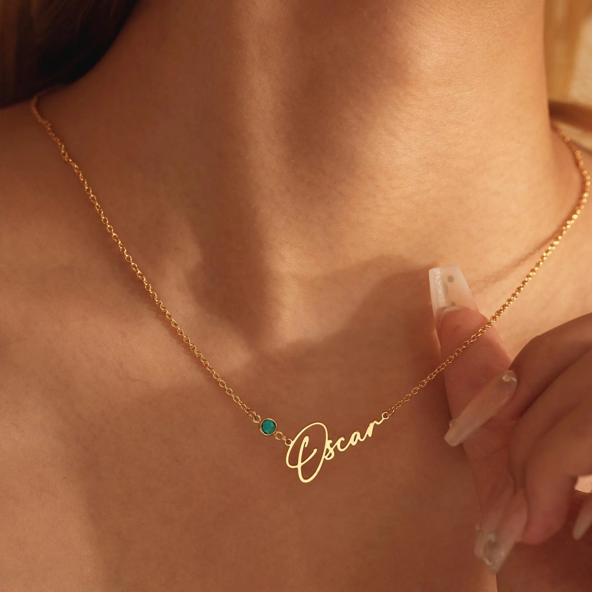 Personalized Custom Name Gold-Plated Necklace – Live Preview Design