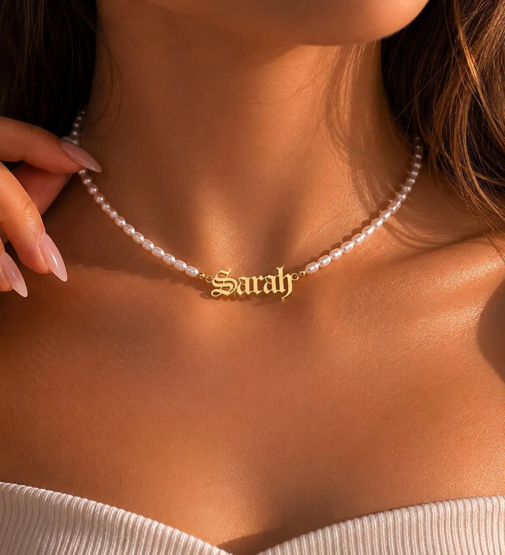 Personalized Custom Name Gold-Plated Necklace – Live Preview Design